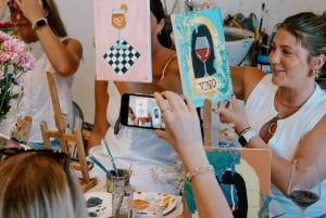 Firenze: Paint&Wine Ponte Vecchion näkymällä