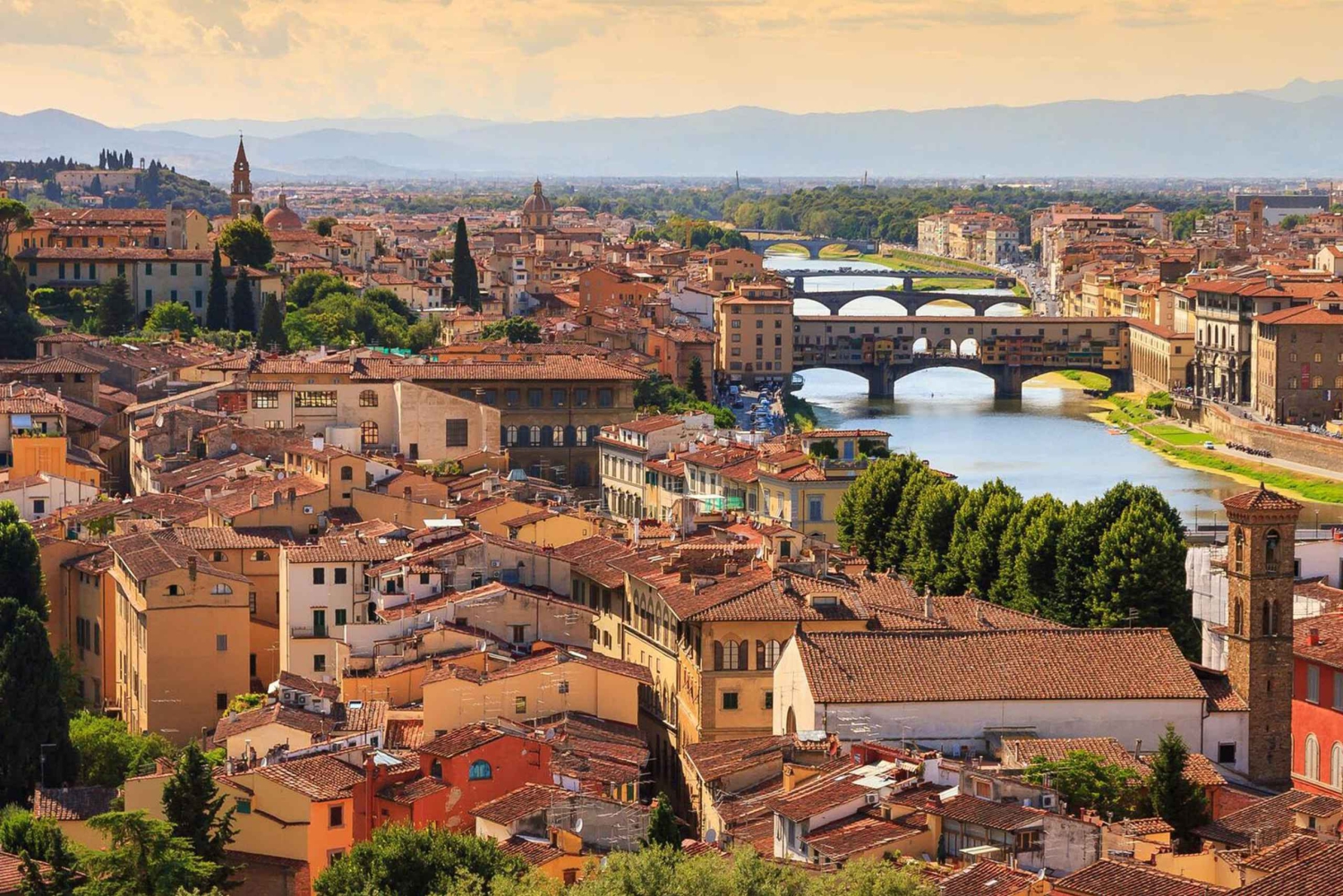 Florencia: Piazza Signoria, cena y los Tres Tenores