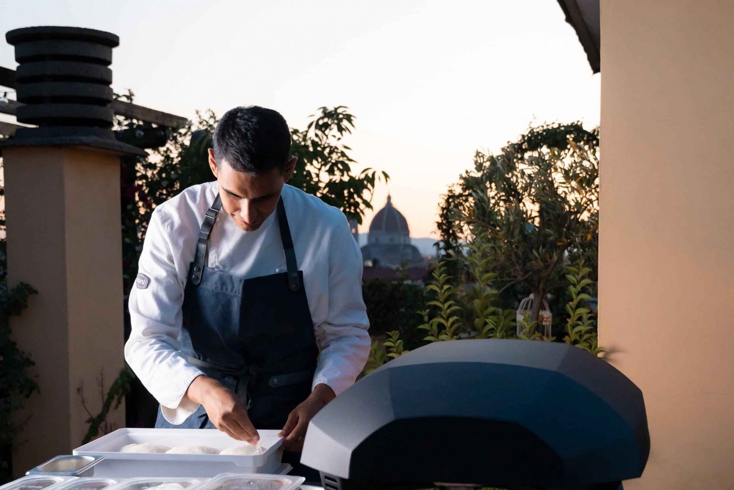 Florença: Aula de culinária de pizza com vista para a catedral