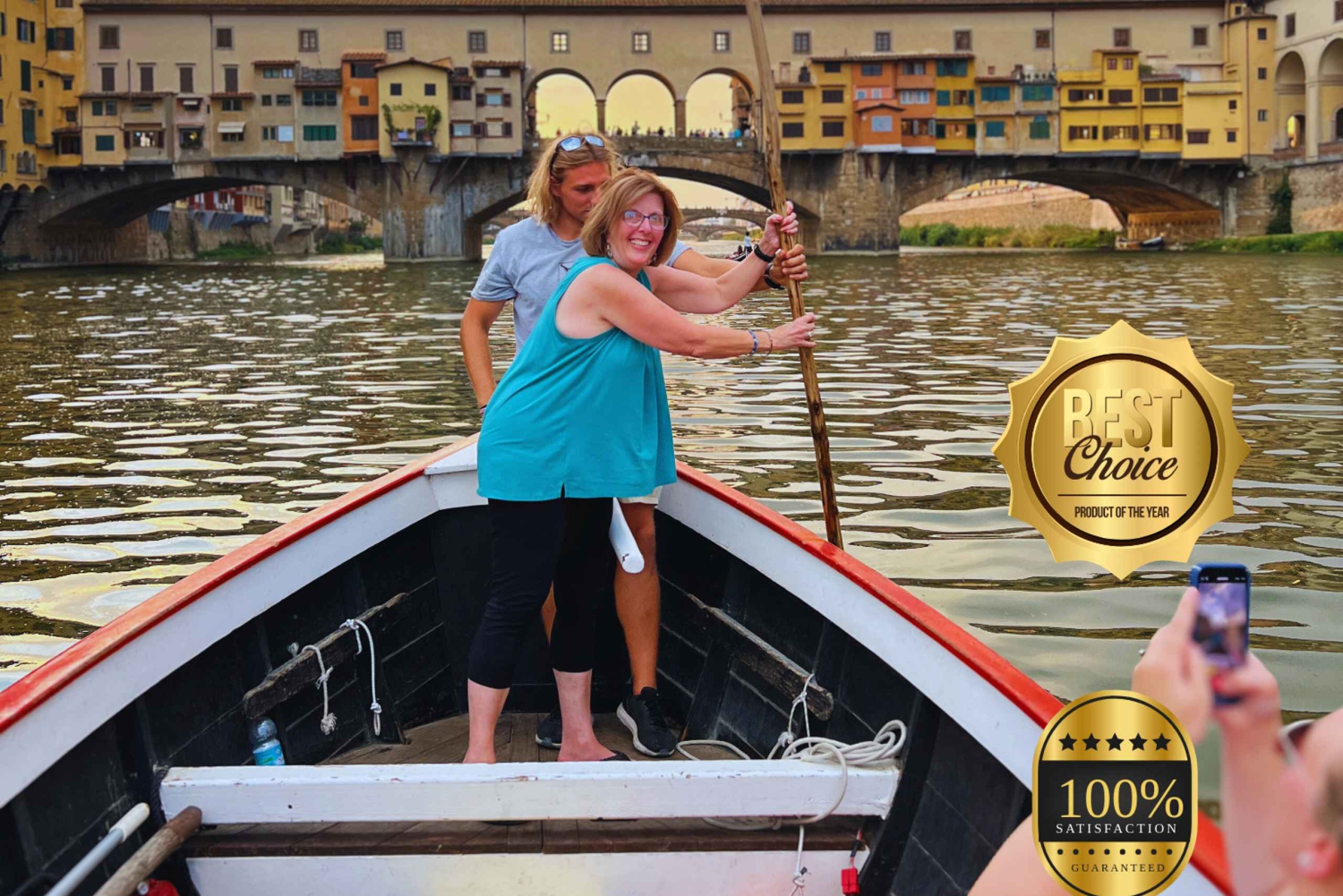 Firenze: Privat bådtur med vin