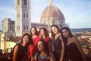 Firenze: Rooftop Bar Tour med drinks, aperitif og gelato