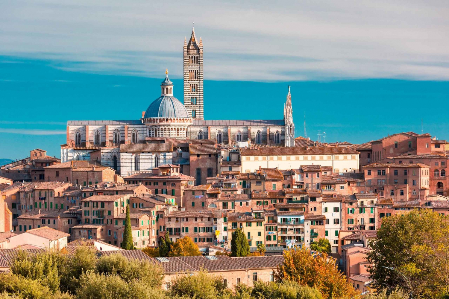 De Florença: Excursão a Siena e San Gimignano com vinho e almoço