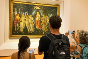 Firenze: Uffizi-galleriet guidet tur med italiensk frokost