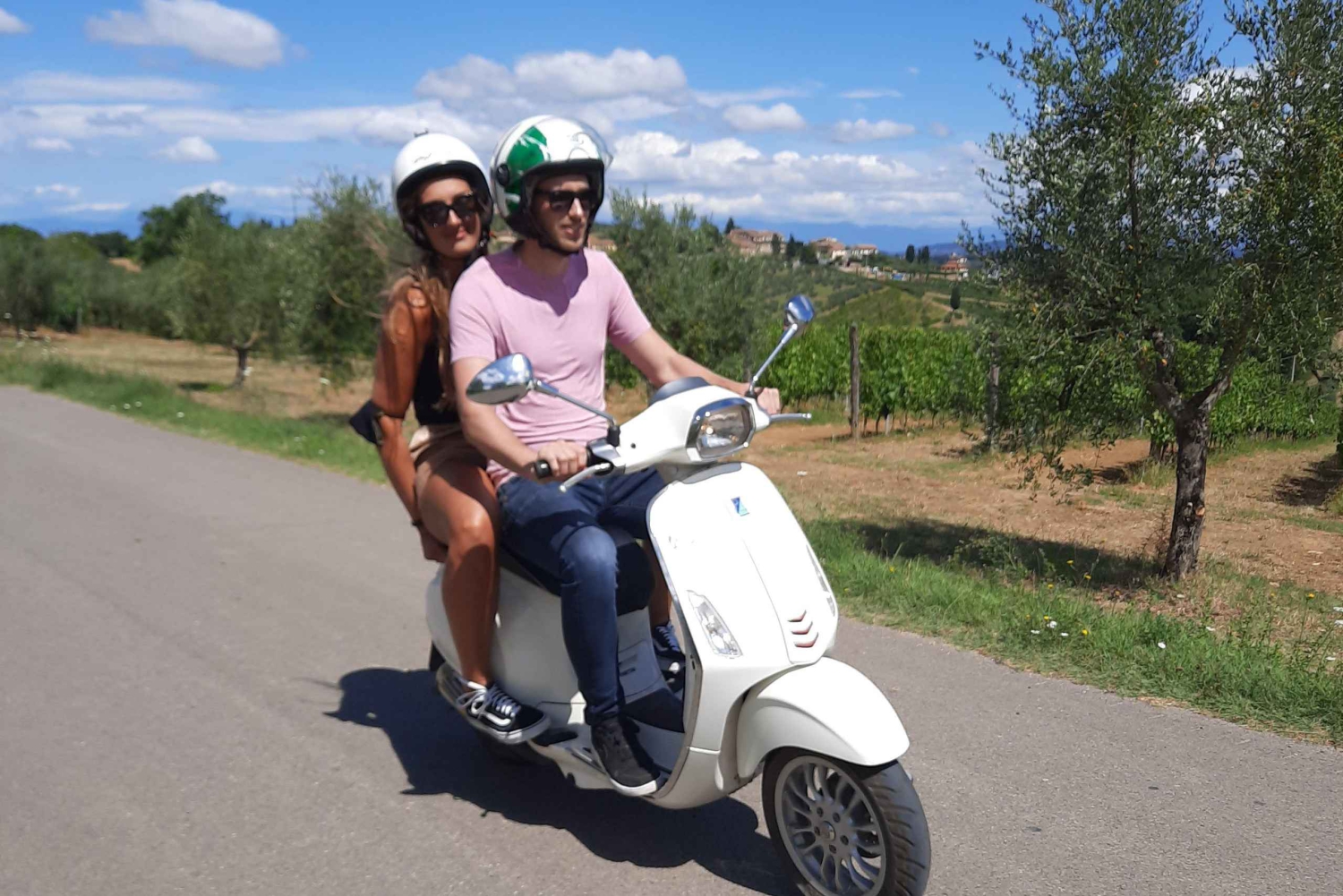 Florence: Vespa Tour as a Passenger + Wine Window!