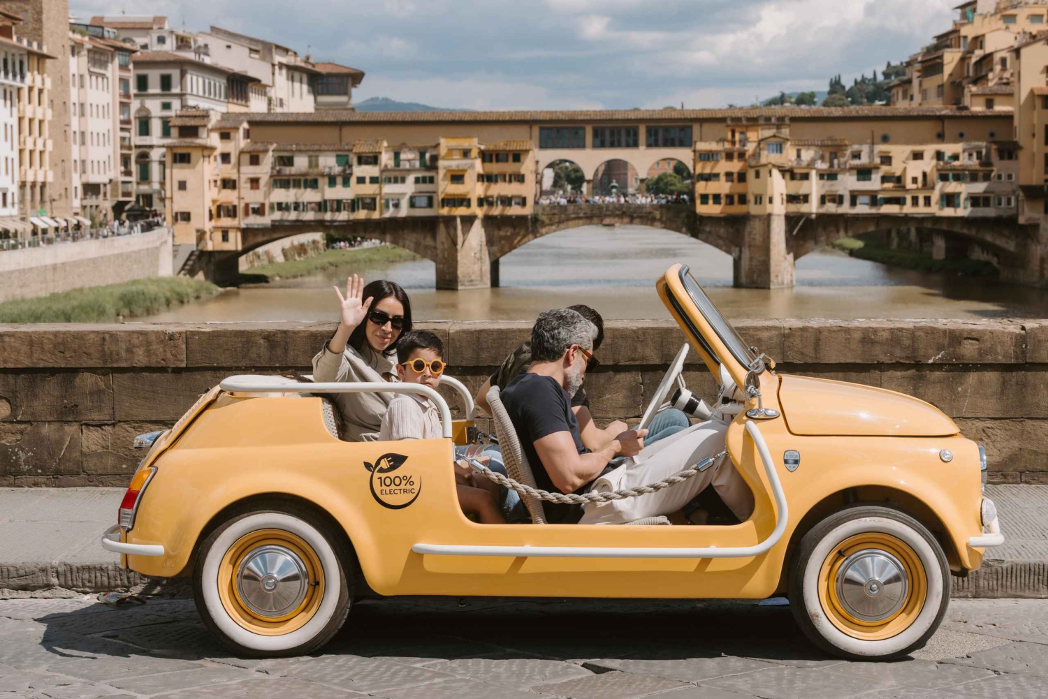 Firenzen vintage-sähköinen Fiat 500 – yksityinen kaupunkikierros