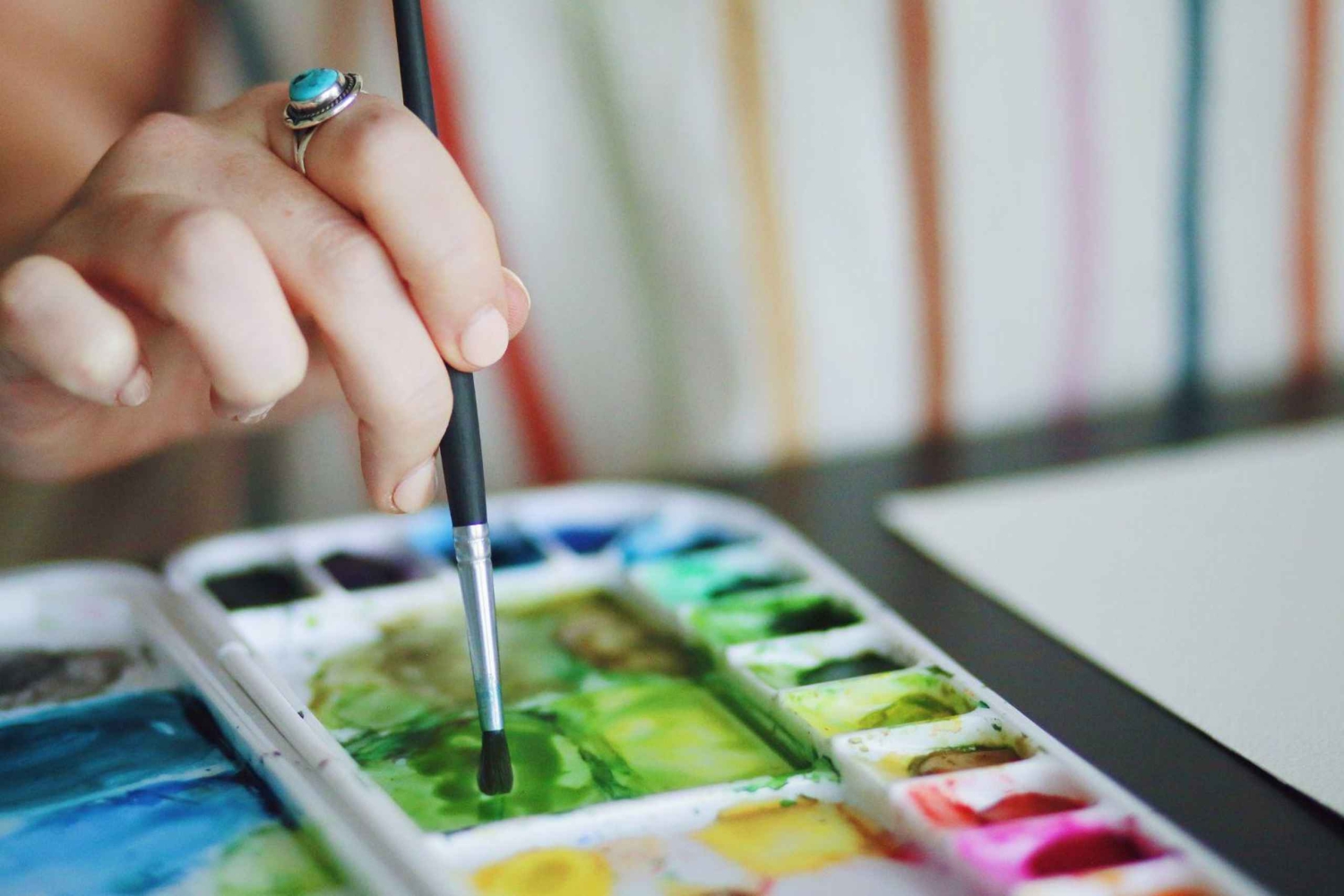 Florencja: Zajęcia z malarstwa akwarelowego w lokalnym studiu artystycznym