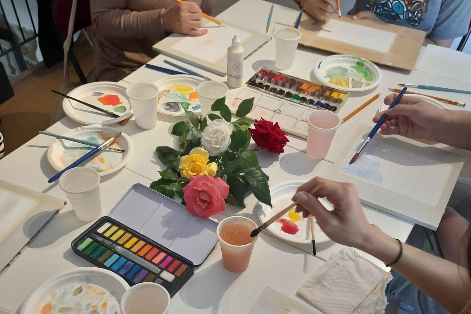 Florencja: Zajęcia z malarstwa akwarelowego w lokalnym studiu artystycznym