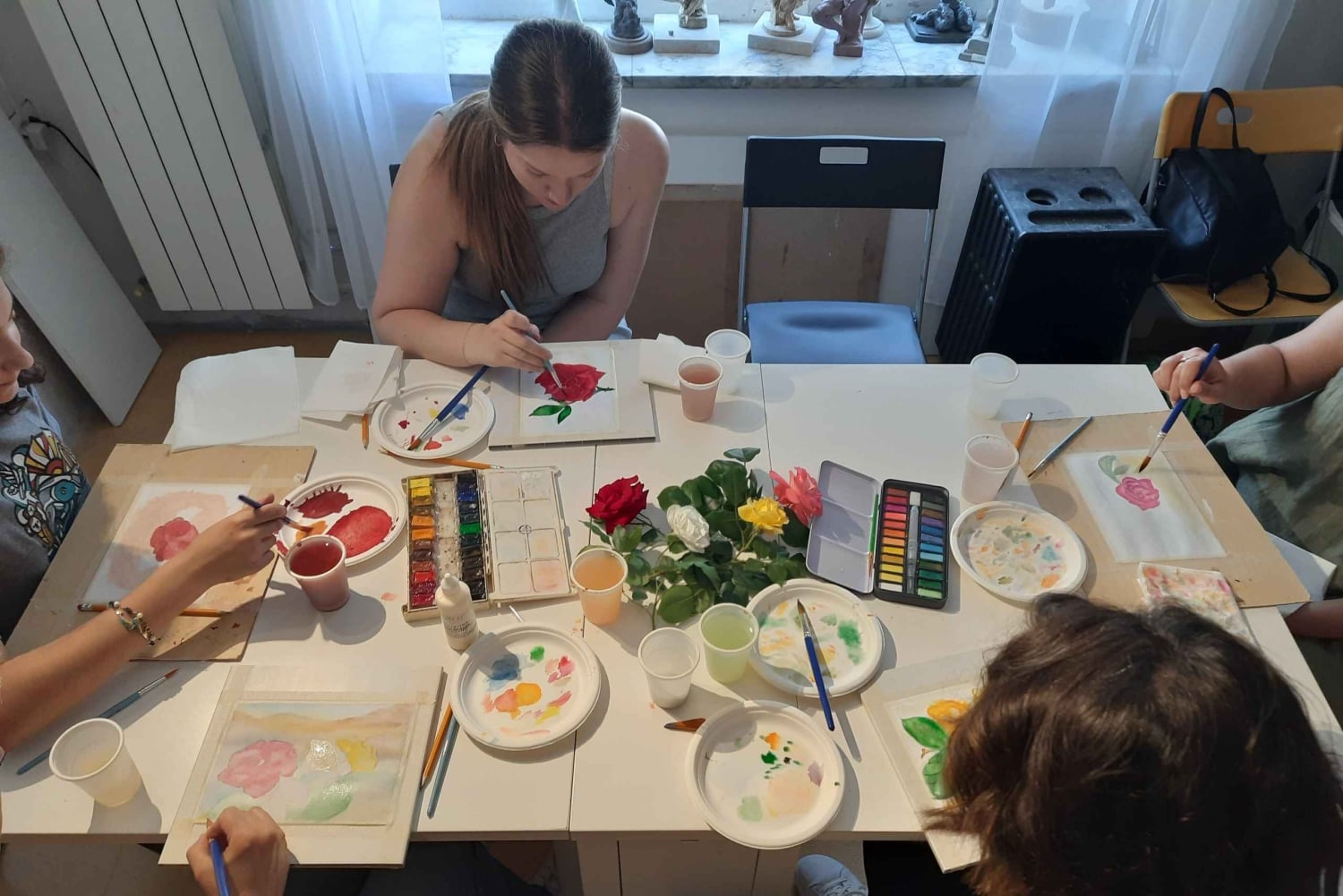 Florencja: Zajęcia z malarstwa akwarelowego w lokalnym studiu artystycznym