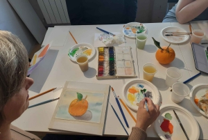 Florencja: Zajęcia z malarstwa akwarelowego w lokalnym studiu artystycznym