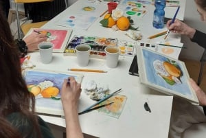 Florencja: Zajęcia z malarstwa akwarelowego w lokalnym studiu artystycznym