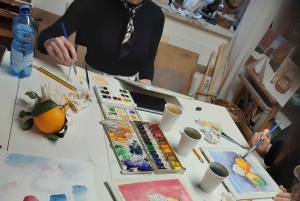 Florencja: Zajęcia z malarstwa akwarelowego w lokalnym studiu artystycznym