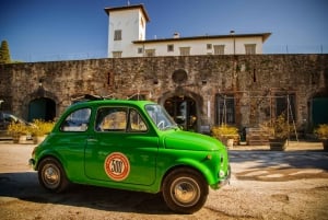 Vinsmagning i Firenze og toscansk frokost i en gammel Fiat 500