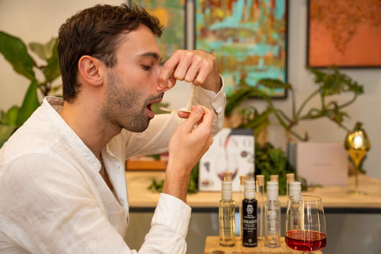 Florens: Vinprovning framför Ponte Vecchio