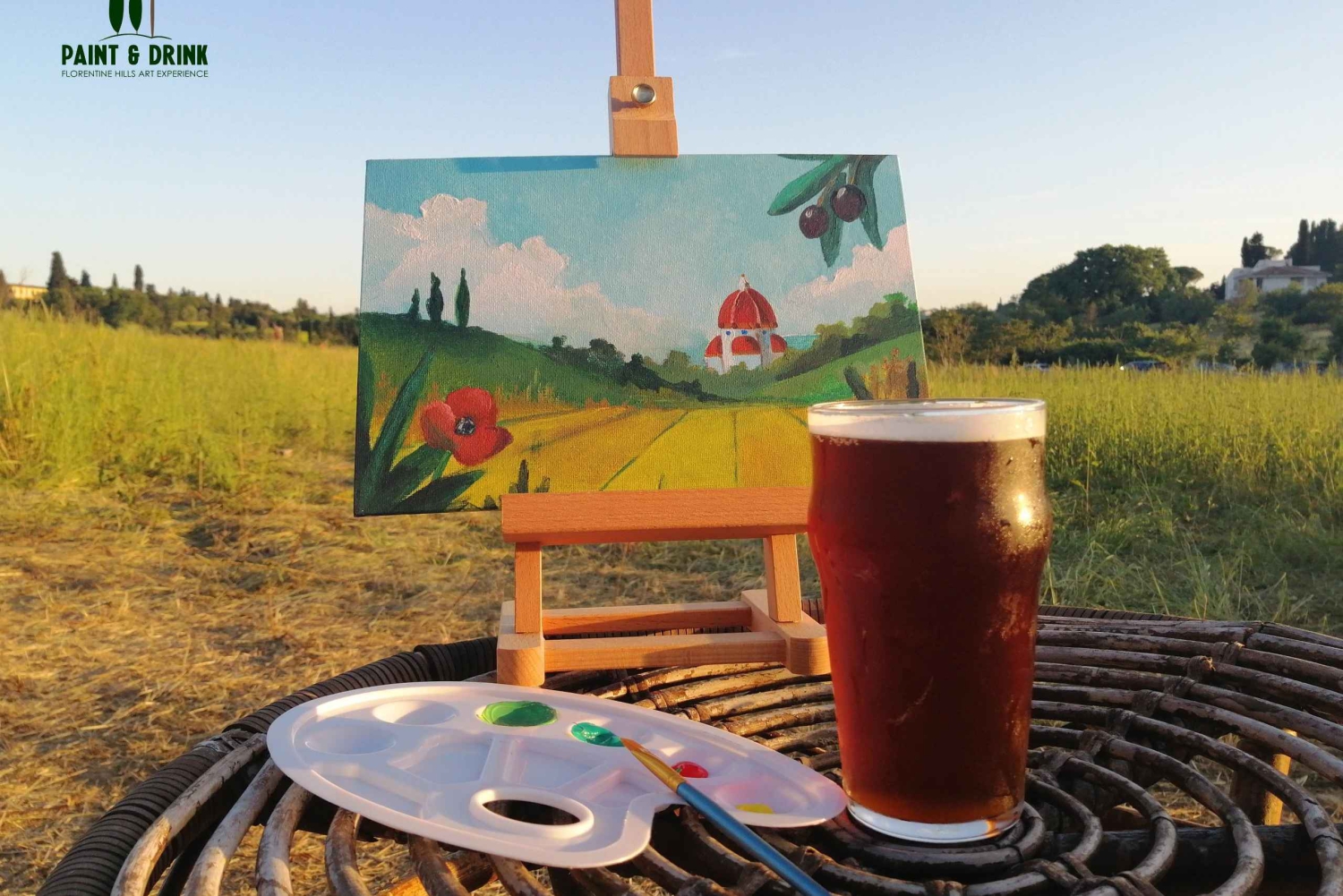 Рисуйте и наслаждайтесь напитками на холмах Флоренции
