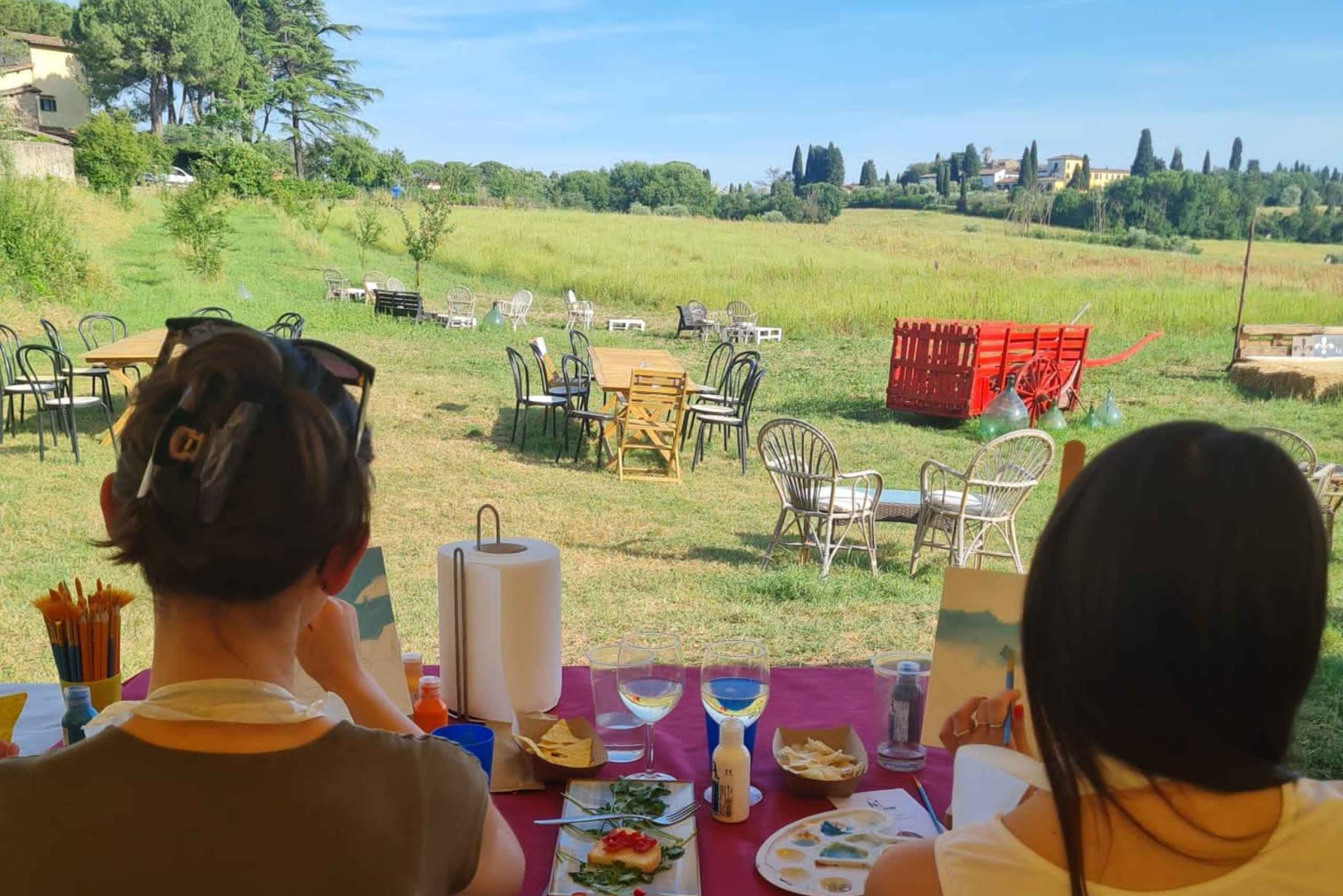 Рисуйте и наслаждайтесь напитками на холмах Флоренции