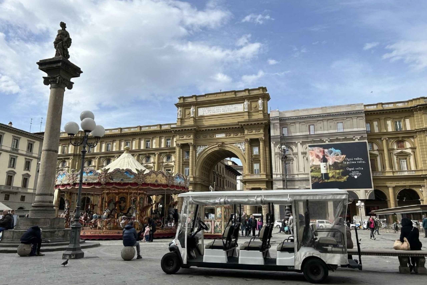 Florens: Privat rundtur med elektrisk golfbil för stadens höjdpunkter