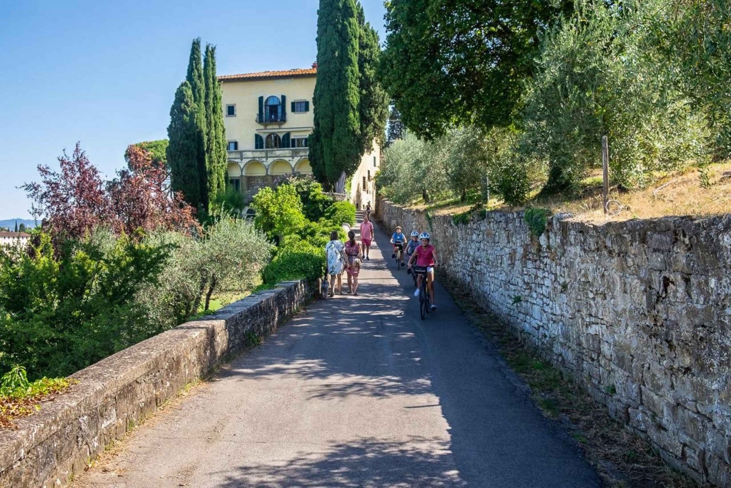 Passeio de bicicleta elétrica ao pôr do sol pelas colinas da Toscana e Florentina com degustação