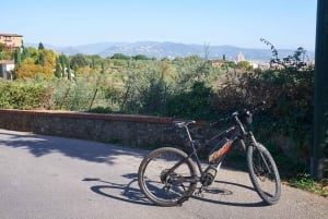 Passeio de bicicleta elétrica ao pôr do sol pelas colinas da Toscana e Florentina com degustação
