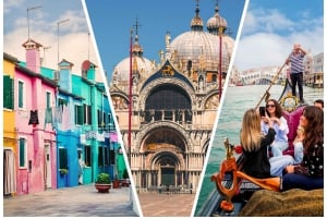 Venezia: Markuskirken, Dogepalasset, Murano og Burano dagstur