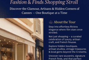 Cannes: Guided Shopping Tour with Pastry and Coffee