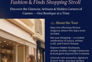 Cannes: Geführte Shopping-Tour mit Gebäck und Kaffee