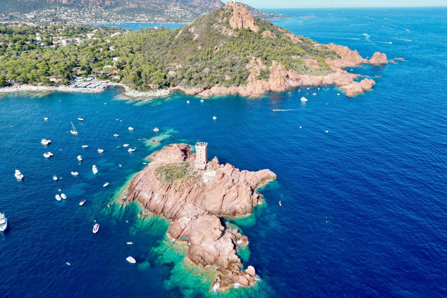 Cap Taillat katamaran heldag från Saint Tropez