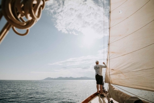 Voile en yacht classique à Cannes