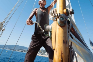 Voile en yacht classique à Cannes