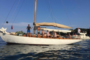 Voile en yacht classique à Cannes