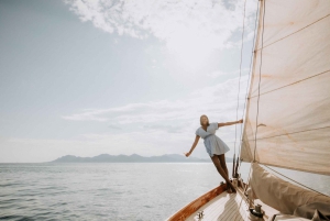 Voile en yacht classique à Cannes