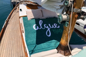 Voile en yacht classique à Cannes