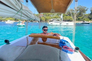 Voile en yacht classique à Cannes