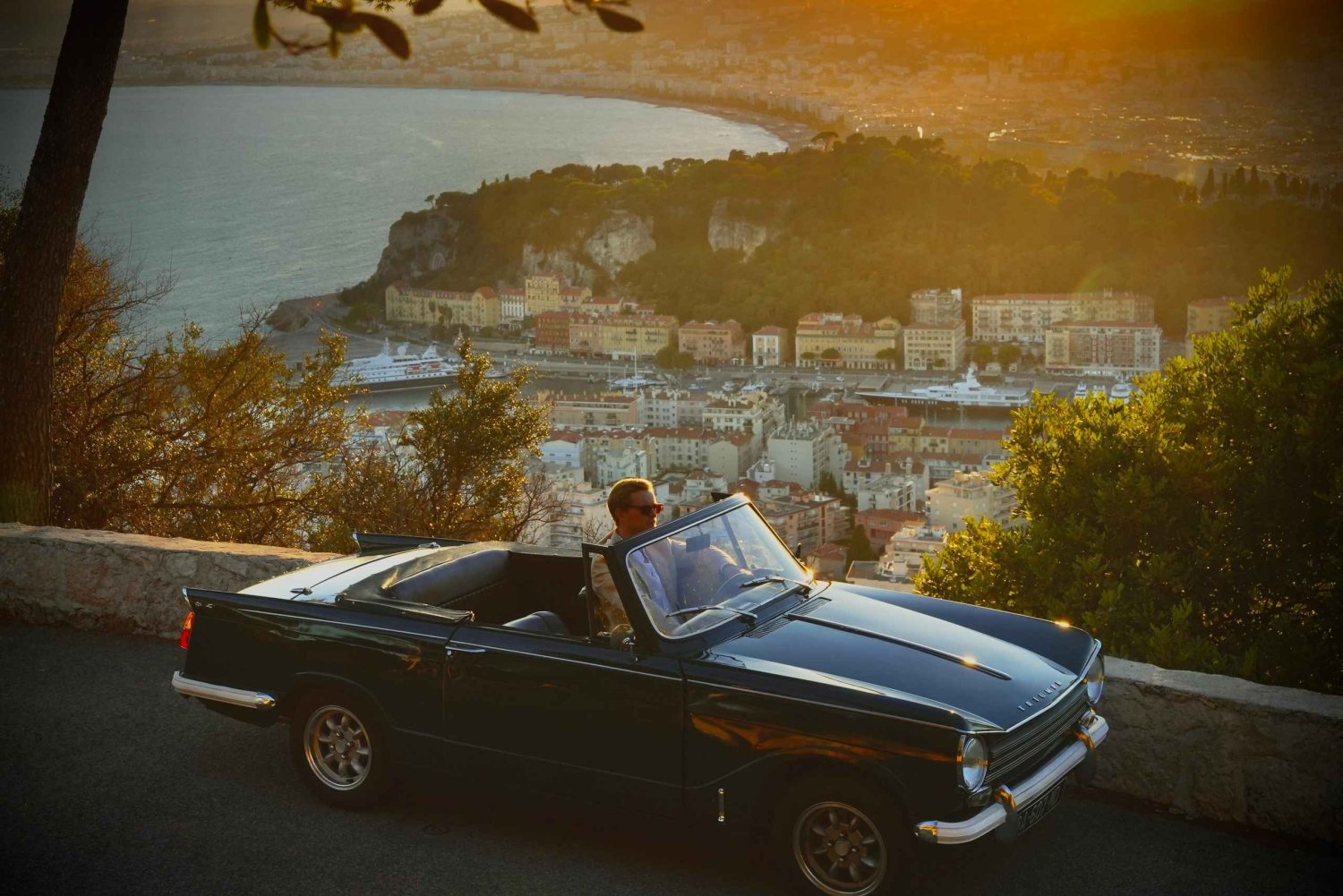 Côte d'Azur: Privat tur i en klassisk cabriolet