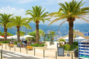 Den franske riviera østkyst mellem Nice og Menton