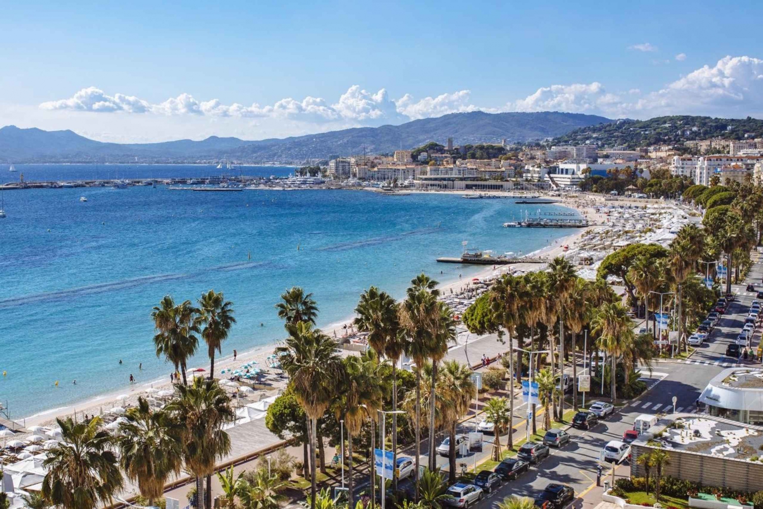 Franska Rivierans västkust mellan Nice och Cannes