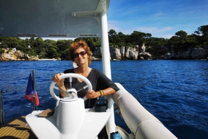 From Juan les Pins: Private French Riviera Solar Boat Cruise