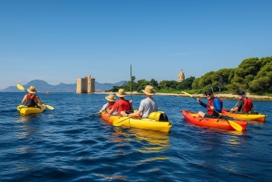 Golf-Juan: Kayaking adventure, picnic, and snorkeling at the Lérins Islands