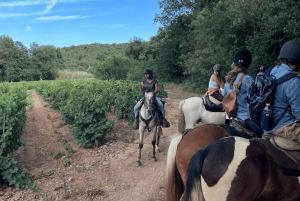 Paseos a caballo + cata de vinos en el Bosque de los Maures