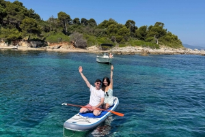 Seilferd til Lérins-øyene, snorkling og padlebrett