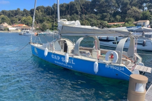 Seilferd til Lérins-øyene, snorkling og padlebrett