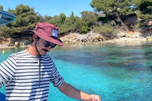 Seilferd til Lérins-øyene, snorkling og padlebrett