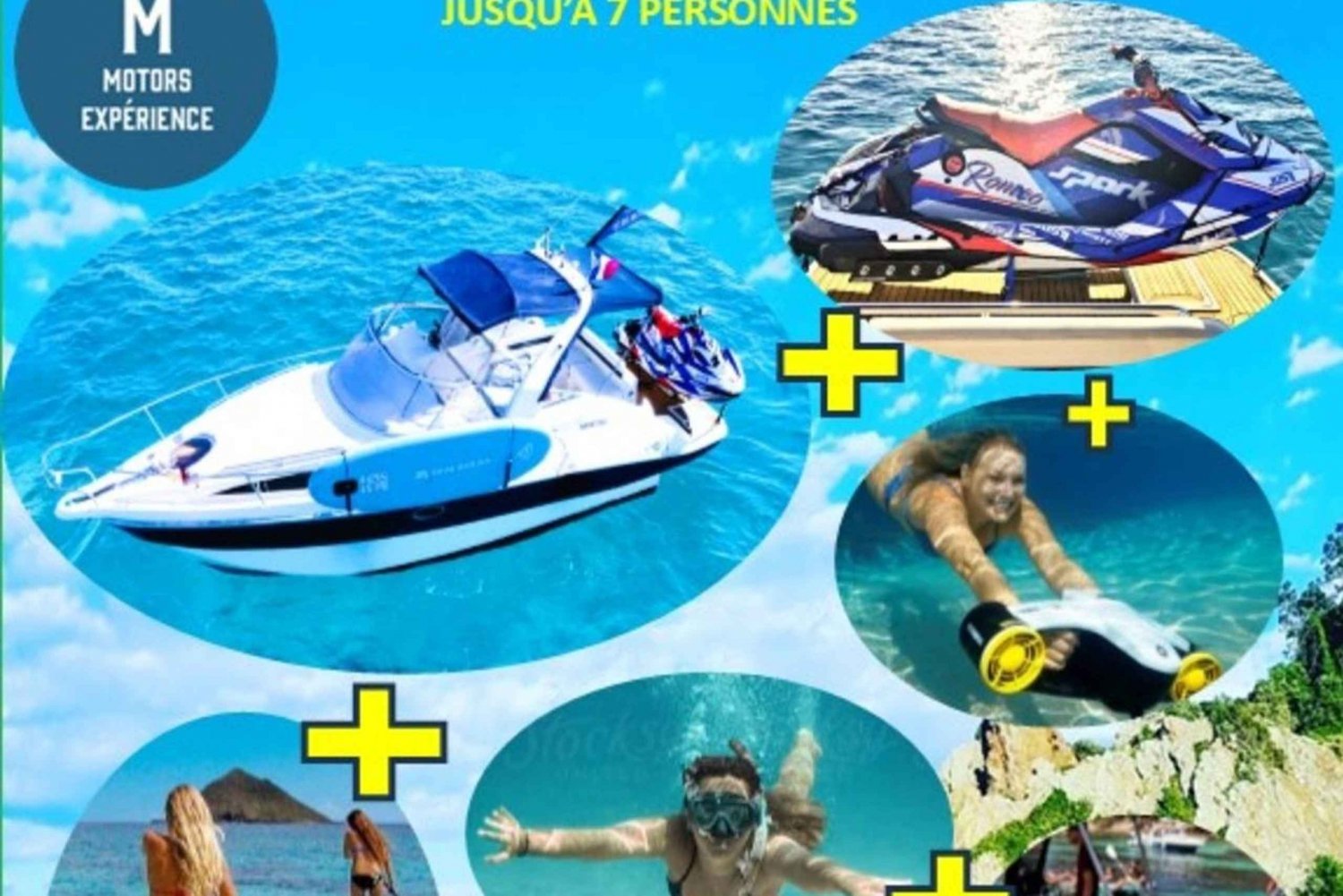 Mandelieu: Ganztägig Boot Jet-Ski Paddel Unterwasser-Scooter...
