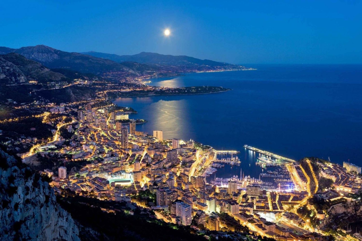 Privat tur til Monaco og Monte-Carlo om natten