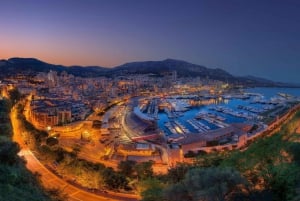 Monaco ja Monte carlo yöllä Yksityinen kierros