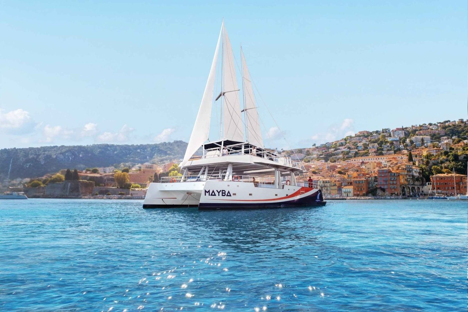 Nizza : Farniente-Nachmittag auf dem Meer in einem Maxi-Katamaran - Cap Ferrat