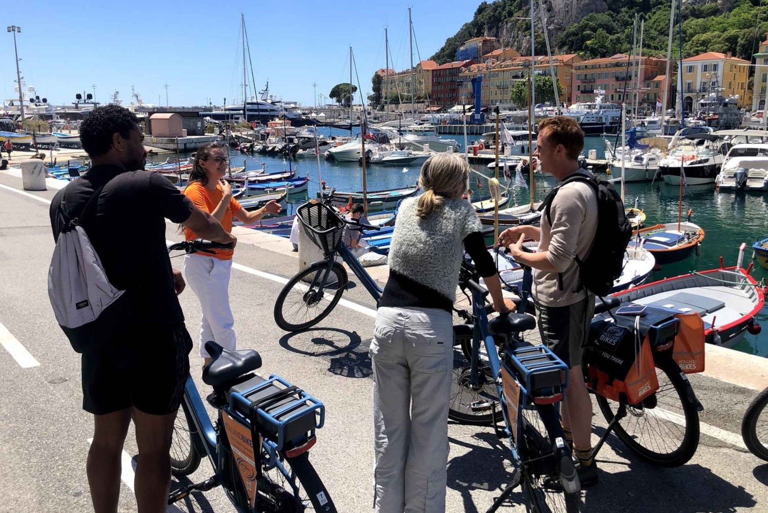 Nice og de panoramiske omgivelsene på elsykkel