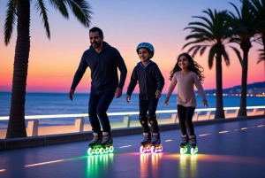 Nice by night on light-up rollerblades, with artisanal ice cream and live music!