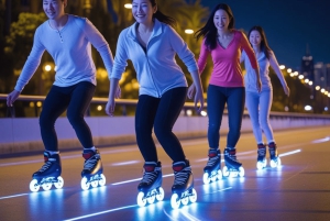 Nice by night on light-up rollerblades, with artisanal ice cream and live music!