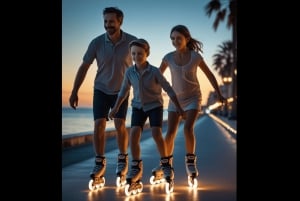 Nice by night on light-up rollerblades, with artisanal ice cream and live music!