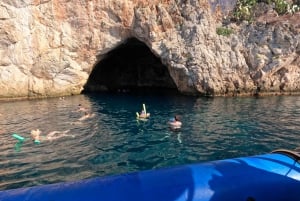 Nice: Mala-grottorna, Villefranche & båttur med snorkling